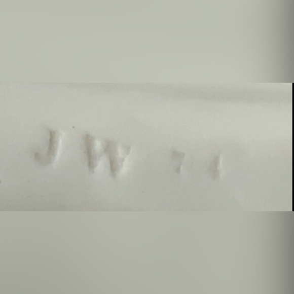 JW754 13.5” tall Antique Bisque Porcelain Girl holding Basket Statue Marked - Picture 3 of 12